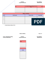 Minuites of Meeting Format