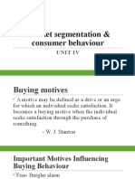 Market Segmentation & Consumer Behaviour: Unit Iv