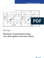 Resistance of Prestressed Hollow Core Slabs Against Web Shear Failure