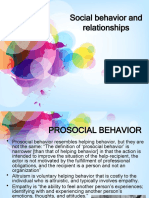Social relationships and prosocial behavior explained/TITLE