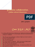 Effective Collaboration.: Indian Cultural Dimensions