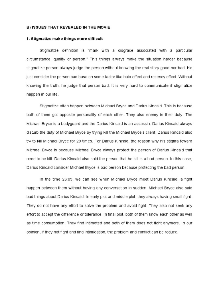 Movie's Interpersonal Issues | PDF | Patience | Social Stigma