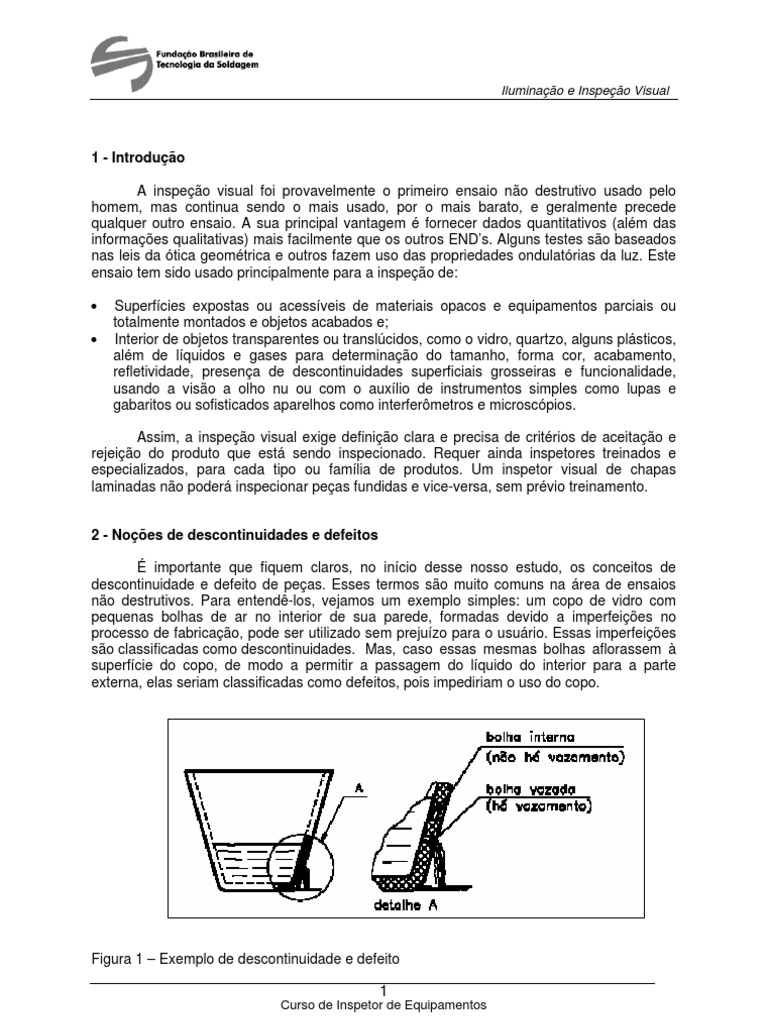 Apostila de Inspeção Visual | PDF | Lente (ótica) | Sistema visual