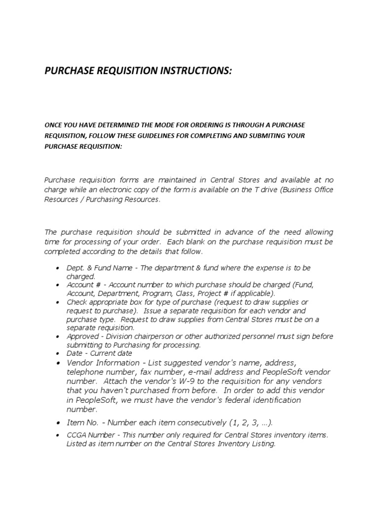 Purchase Requisition Guide | PDF | Business