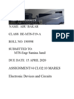 Abu Bakar's Assignment on Electronic Devices