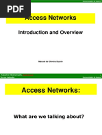 Access Networks: Introduction and Overview