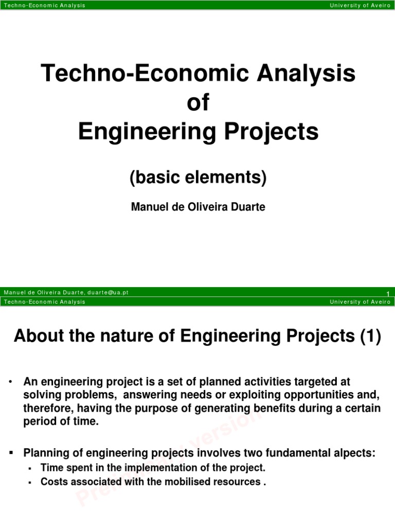 Techno-Economic Analysis Guide | PDF | Net Present Value | Internal ...