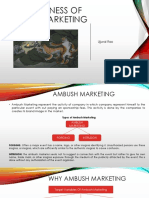 Effectiveness of Ambush Marketing: Ujjwal Rao