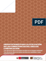 ORIENTACIONES PARA LA EVALUACIÓN COMUNICACION - Publicar