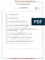 CBSE Class 8 General Knowledge Worksheet PDF