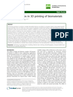 Recent Advances in 3D Printing of Biomaterials: Review Open Access