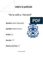 Ensayo sobre la pelicula de la calle a harvard