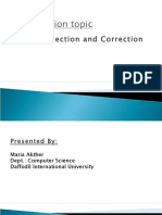 Error Detection and Correction