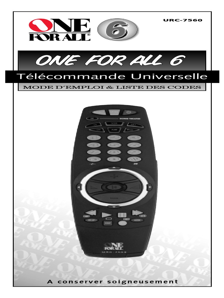 Télécommande Universelle-Codes Et Mode Utilisation - FR | PDF | Télécommande  | DVD