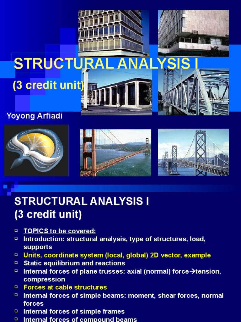 Structural Analysis I Course Overview | PDF | Structural Load ...