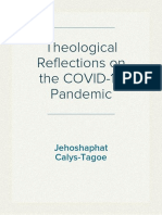 Theological Reflections On The COVID-19 Pandemic