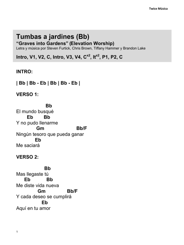 Tumbas A Jardines Acordes PDF