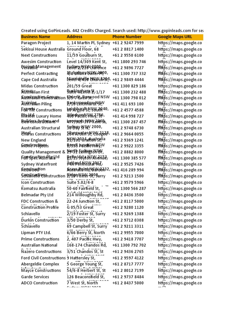 Construction Panies Sydney New South Wales