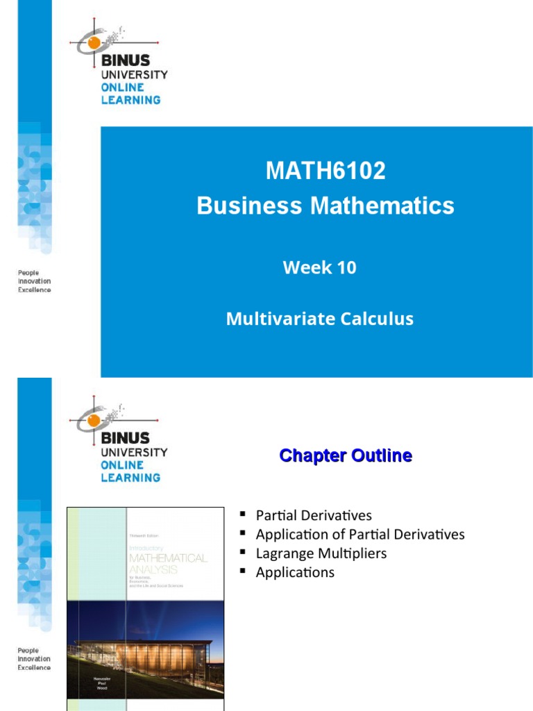 Multivariable Calculus Overview | PDF | Derivative | Variable (Mathematics)