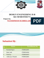 Design Engineering Ii-B B.E Semester Vi: Waterproof Rubber Adhesives