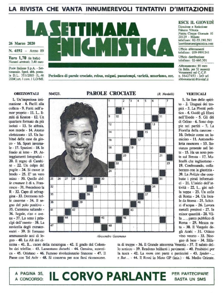 La Settimana Enigmistica N 4592 26 3 2020 R Pdf
