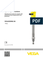 Operating Instructions: Vibrating Level Switch For Liquids With Extreme Process Temperatures and Pressures