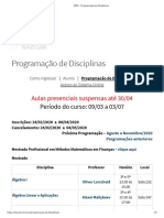 IMPA - Programação de Disciplinas Doutorado