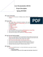 Software Documentation Project Description - Spring2020