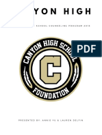 Canyon High: Comprehensive School Counseling Program 2018