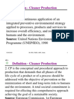 Definition - Cleaner Production: Source: United Nations Environment