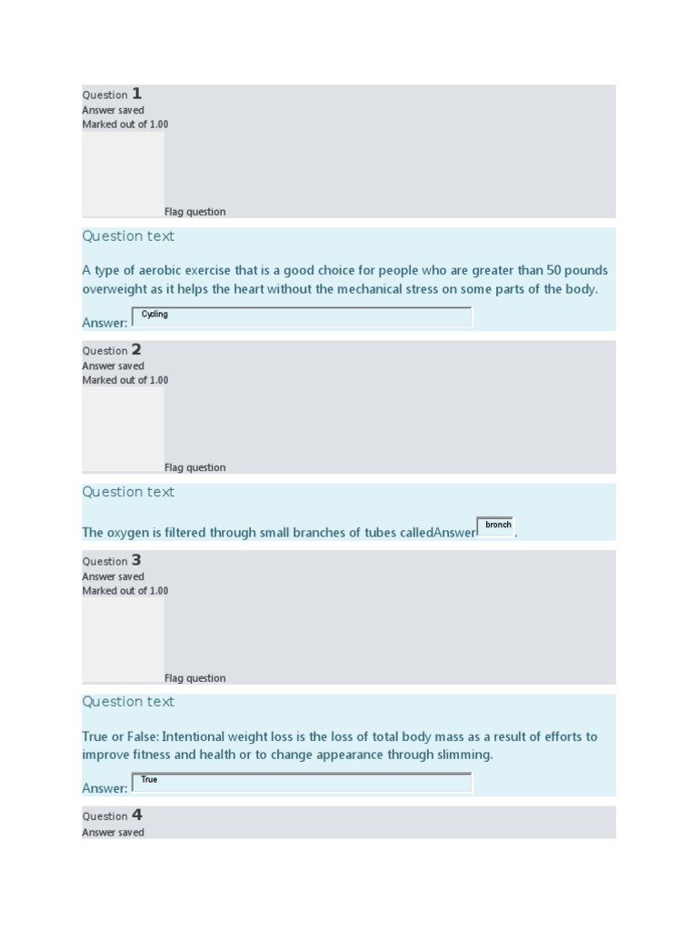 Quiz 006 PDF Weight Gain Weight Loss