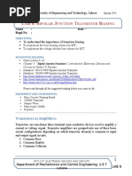 Lab 6: B J T B: Ipolar Unction Ransistor Iasing