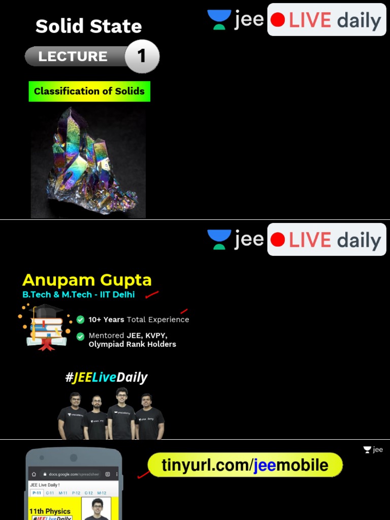 (L1) - Solid State - 10 Apr 2020 | PDF | Solid | Crystal