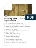 Reading List - Self Improvement 1