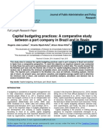 Capital Budgeting Practices: A Comparative Study Between A Port Company in Brazil and in Spain