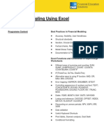 Financial Modeling Excel Workshop