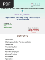 Digital Media Marketing Using Trend Analysis On Social Media Seminar Presentation