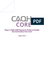 Phase V CAQH CORE Request For Review of Possible Non-Conformance Form v5.0.0