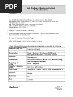 Job Analysis: Business Vertical: Haygroup