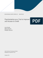 Psychometrics As A Tool To Improve Screening and Access To Credit