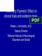 Third Party Payment: Effect On Clinical Trials and Evidence Base