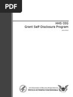 HHS OIG Grant Self-Disclosure Program Guidance