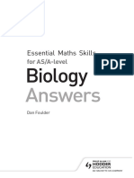 Biology - Essential Maths Skills Answers