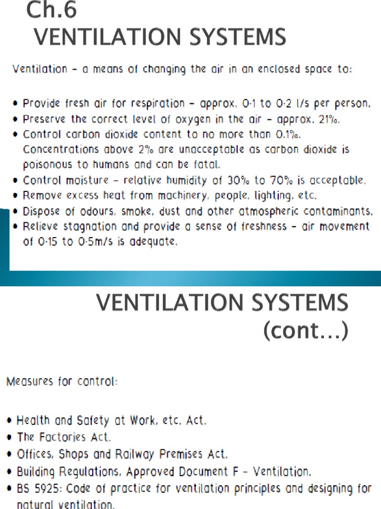 Ventilation System CH6 PDF | PDF | Duct (Flow) | Mechanical Engineering