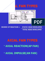 Axial Fan Types: Degree of Reaction Static Head Developed Total Head Developed