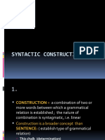 Syntactic Constructions