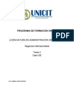 Tarea 2, Negocio Internacionales