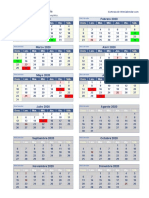 Calendario 2020 - Colombia: Enero 2020 Febrero 2020