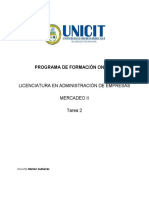 Mercadeo II, Tarea 2