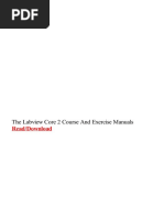 The Labview Core 2 Course and Exercise Manuals PDF